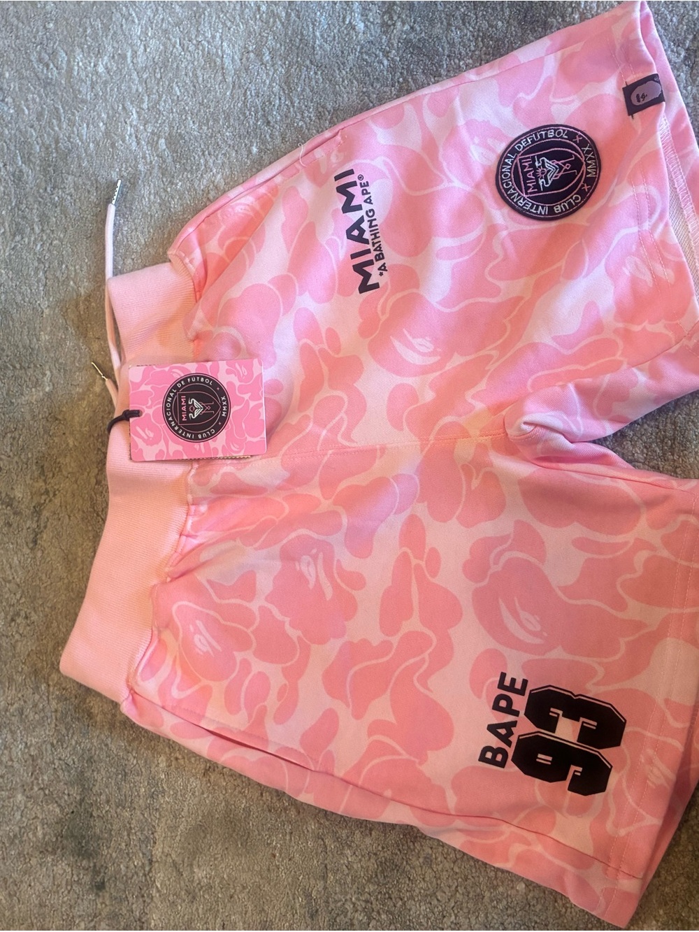 BAPE Pink Camo Shorts - Miami Gaming Cafe Collaboration